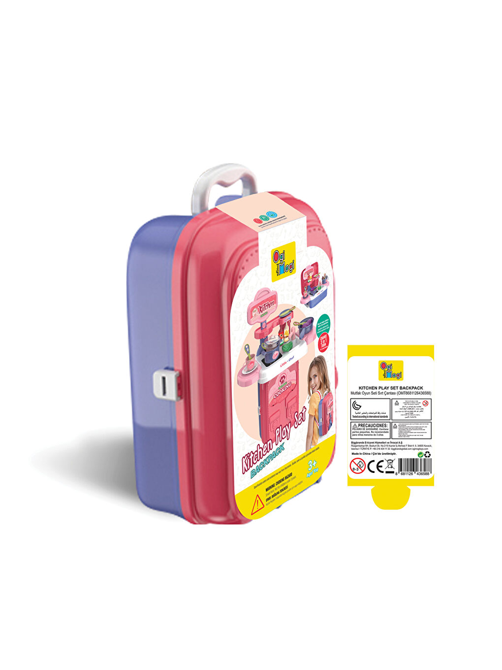 Mutfak Oyun Seti 2’si 1 Arada Taşınabilir Sırt Çantası-6