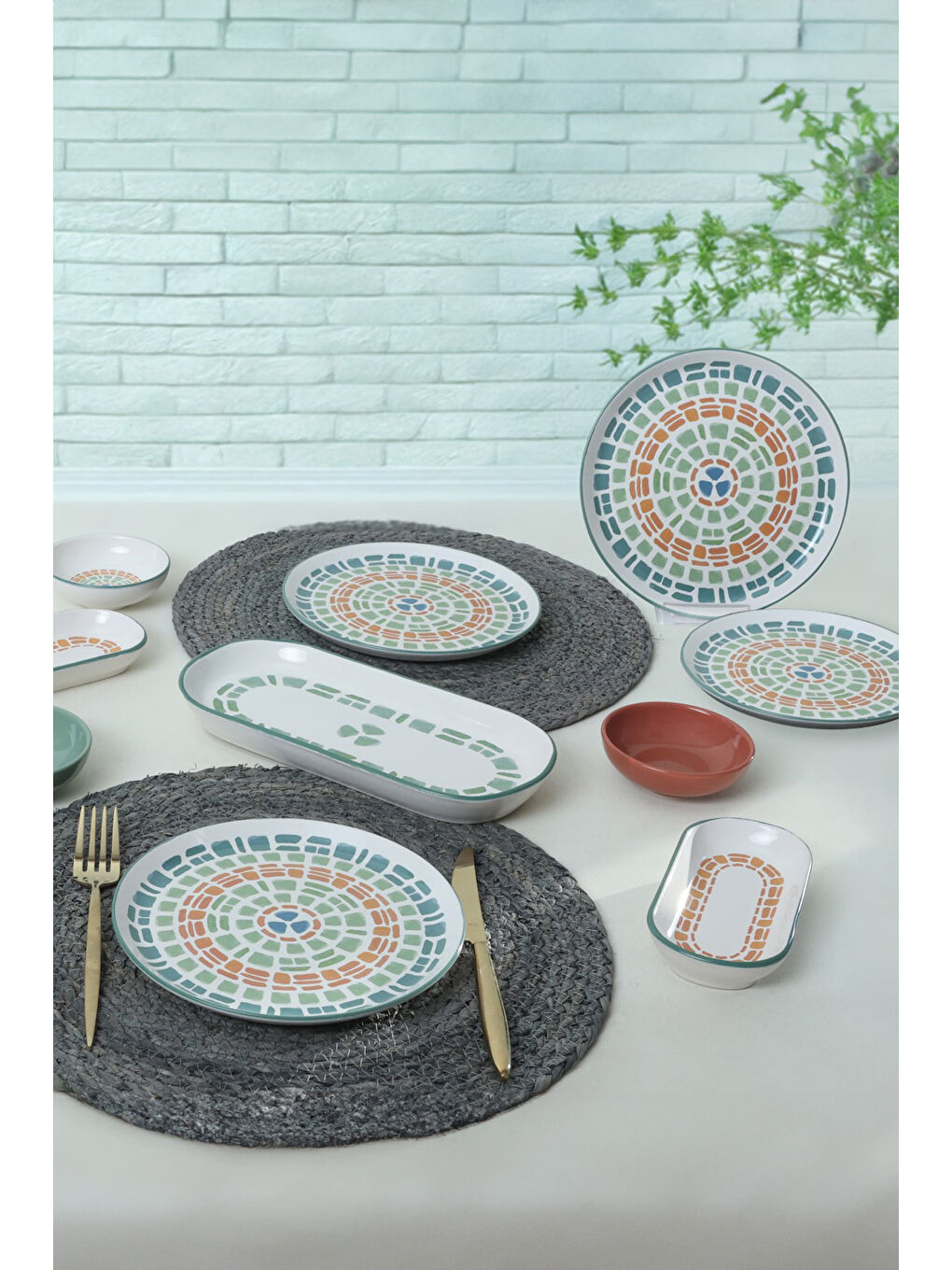 Karışık Etnik Kahvaltı Takımı 13 Parça 6 Kişilik-1