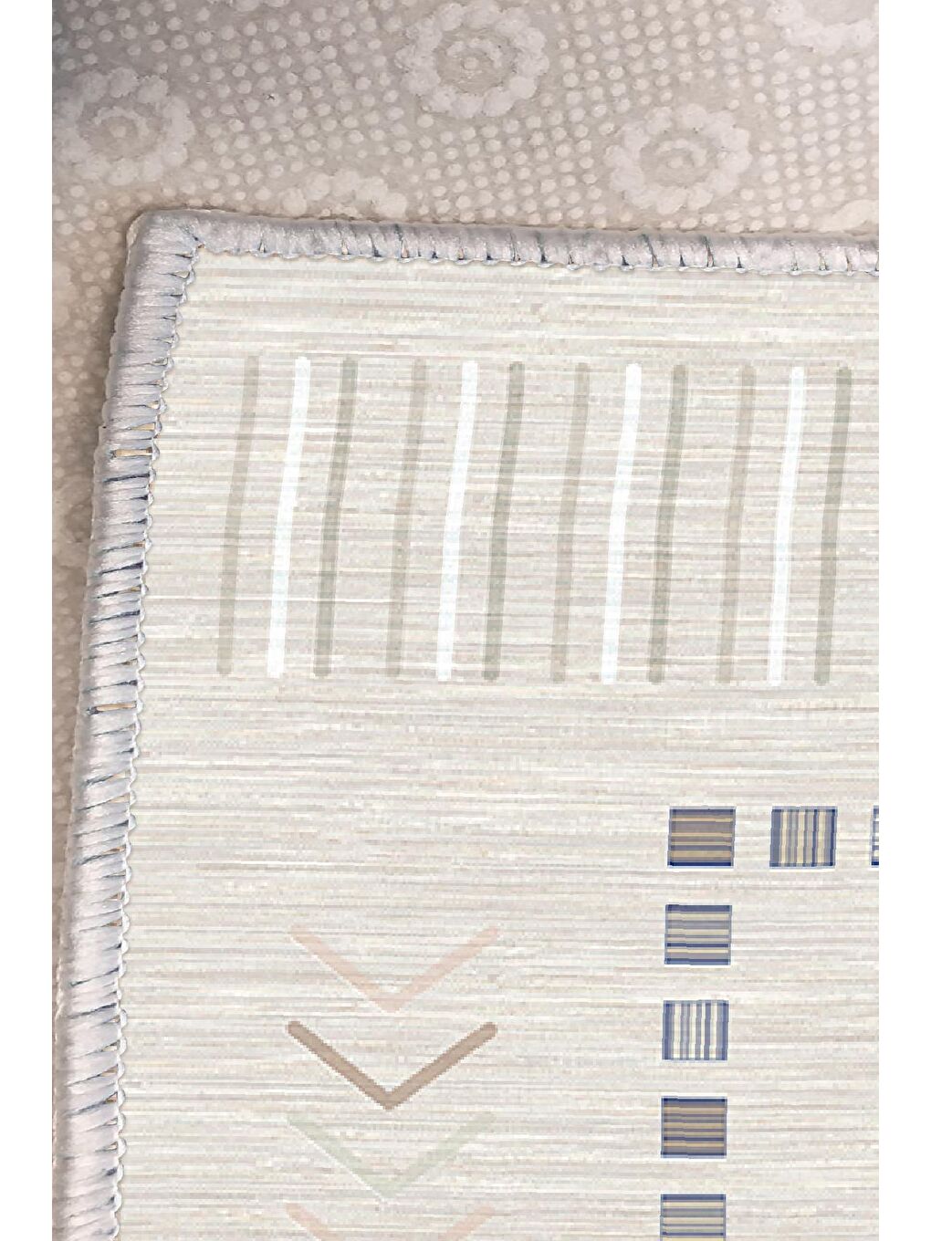 Gri Dekoratif Özel Tasarım Modern Halı 60x100 cm-2