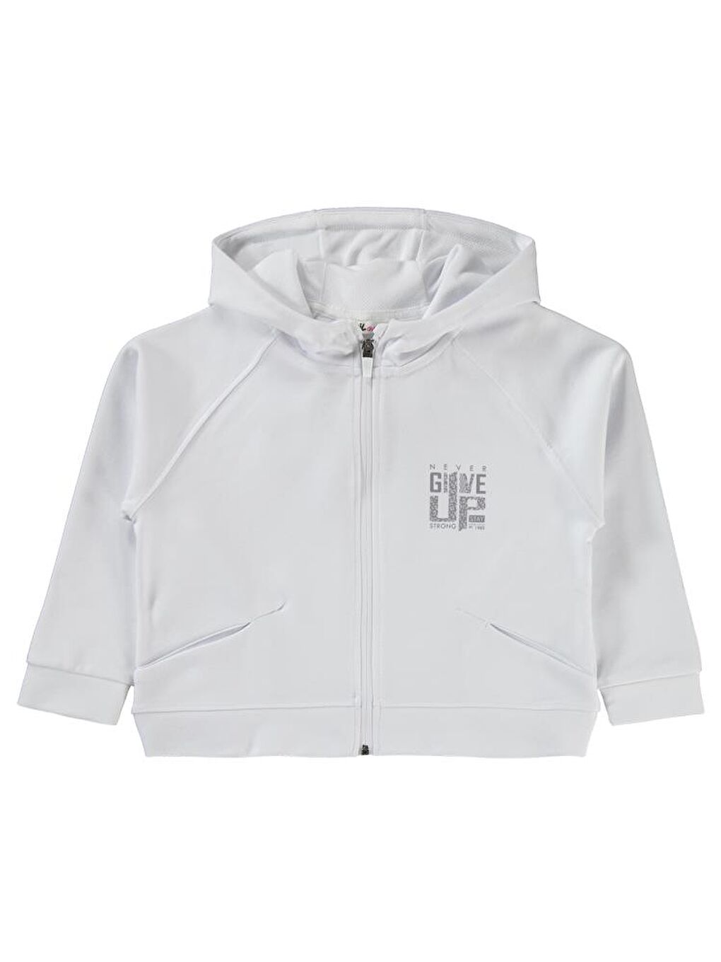 Beyaz Girls Leopar Baskılı 6-9 Yaş Hırka-1