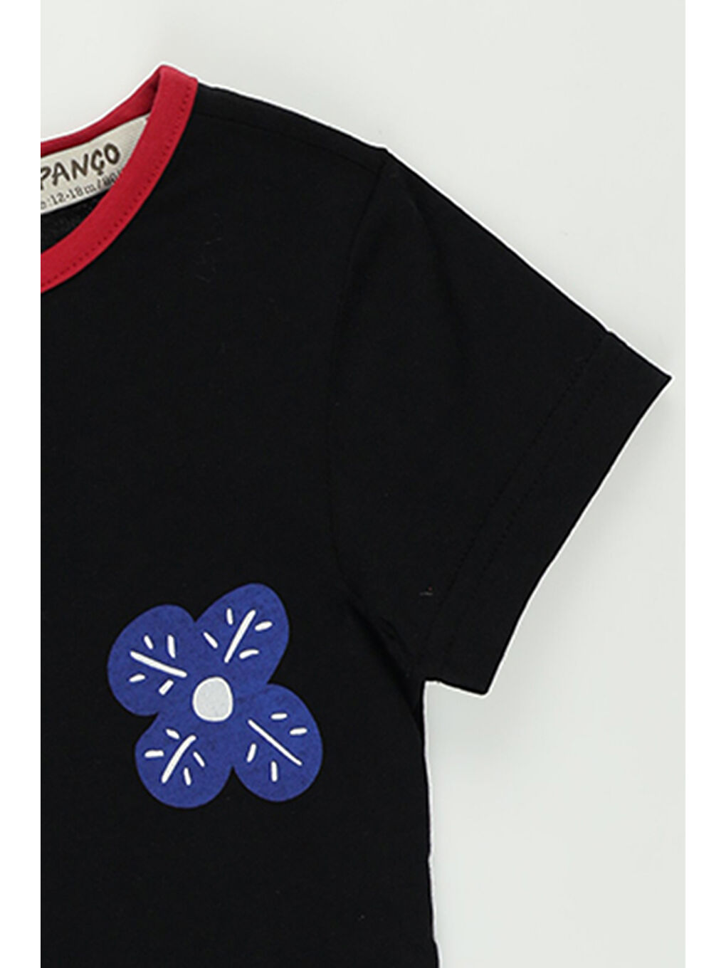 Kız Bebek Kısa Kollu Baskılı Siyah Tişört-2