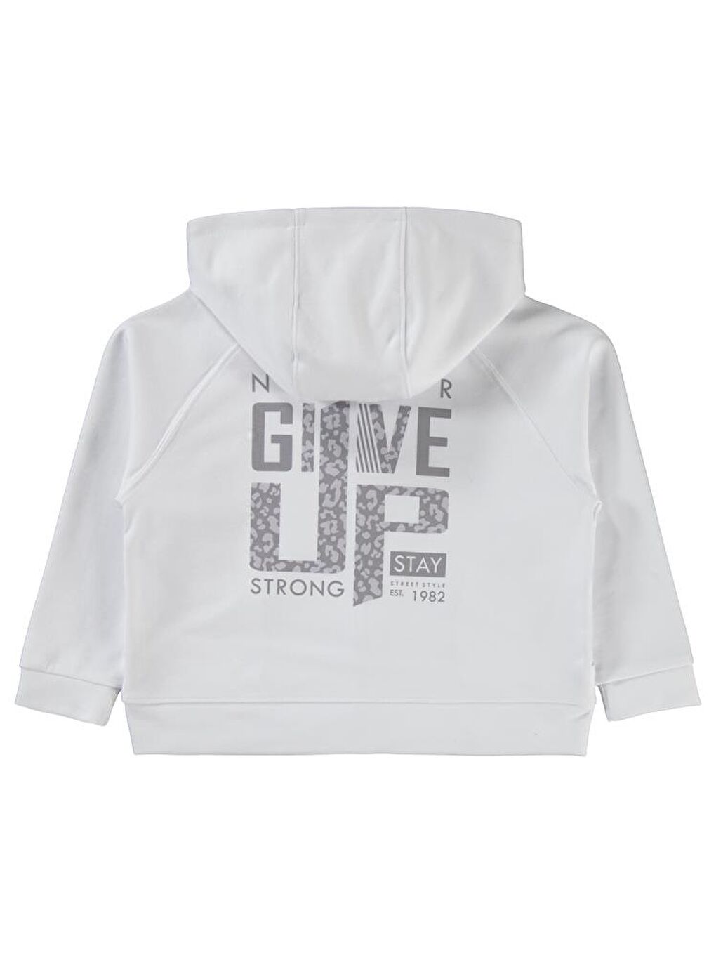 Beyaz Girls Leopar Baskılı 6-9 Yaş Hırka