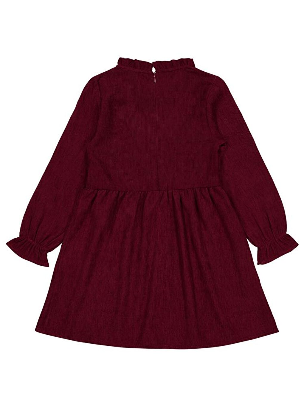 Bordo Girls Fiyonklu 6-9 Yaş Elbise-1