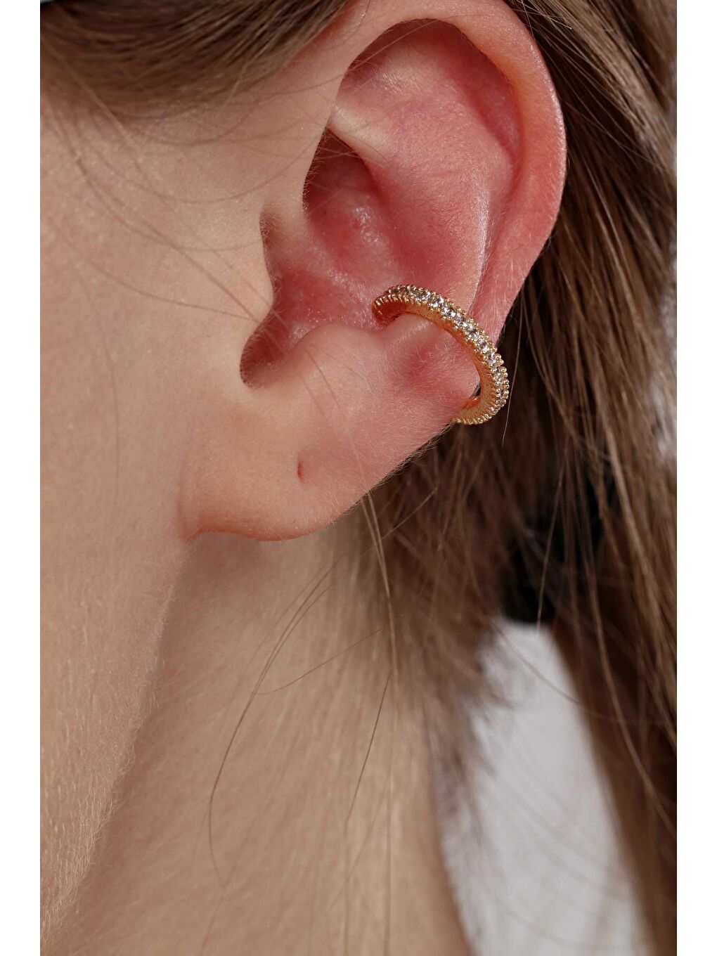 Aurrari Gümüş 2'li Gold Renk Kuzey Yıldızı Earcuff CUFF - 4