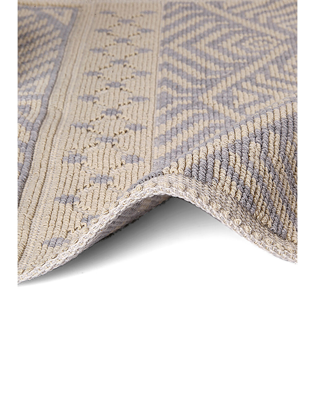 Ankara Doğal Pamuklu 2'li Banyo Paspas Seti 60x100+50x60 cm Gri-3