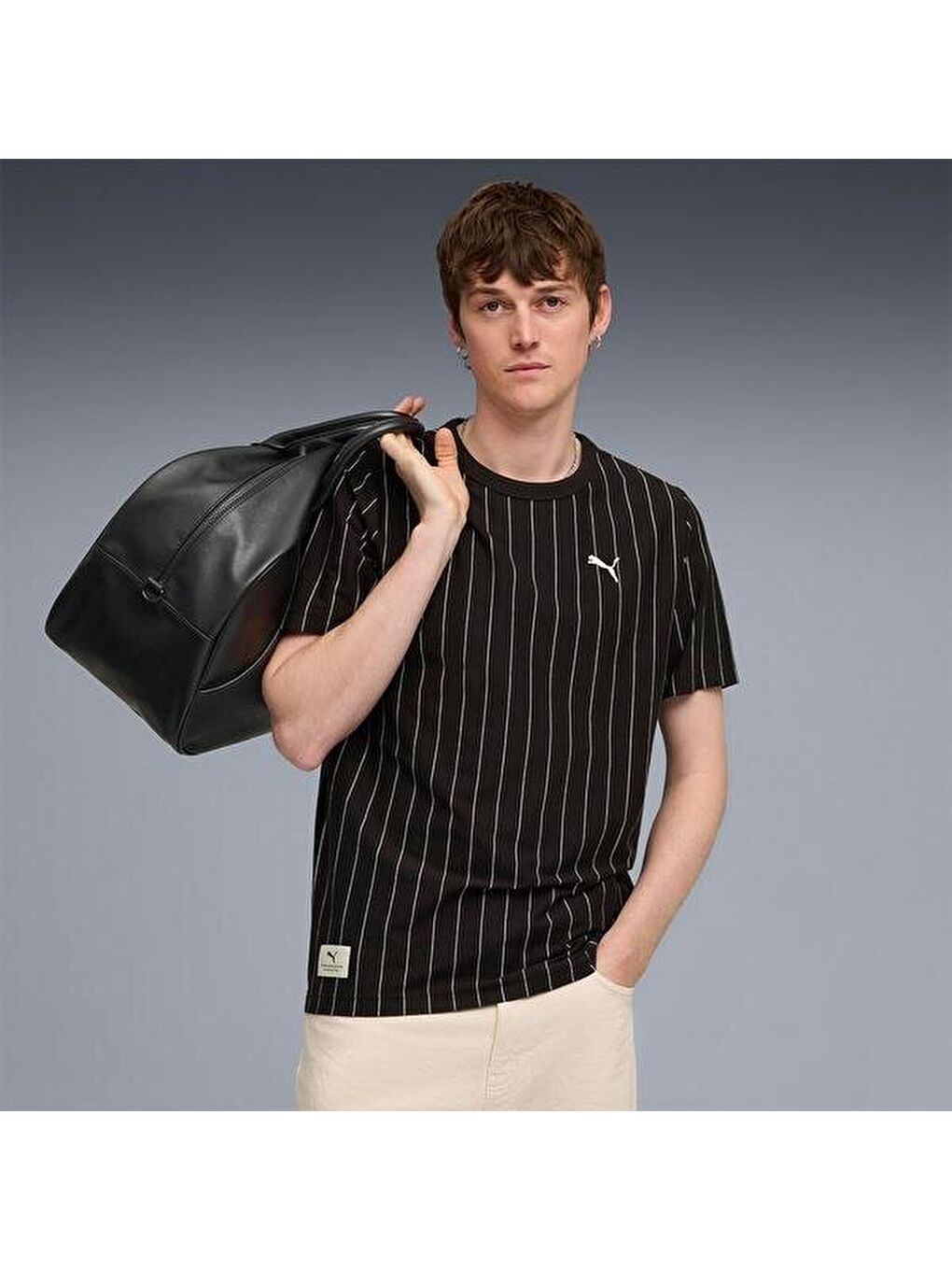 Class Striped Erkek Siyah Tişört