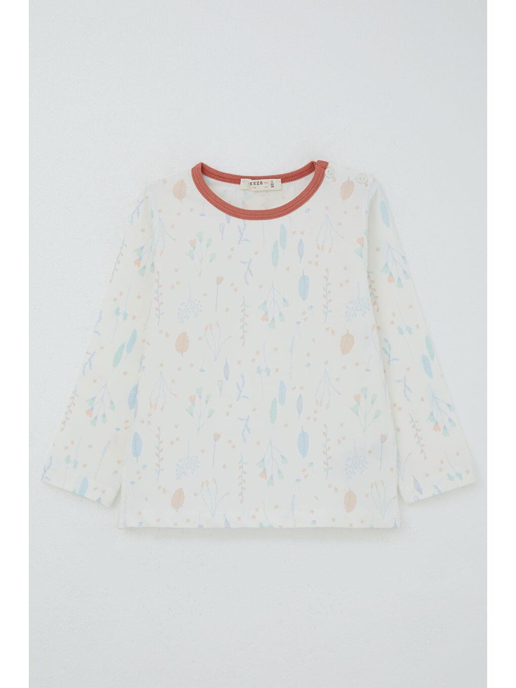 Kız Bebek Bahar Fısıltısı Renkli Yapraklar Desenli Ekru (9 Ay-3 Yaş)-2