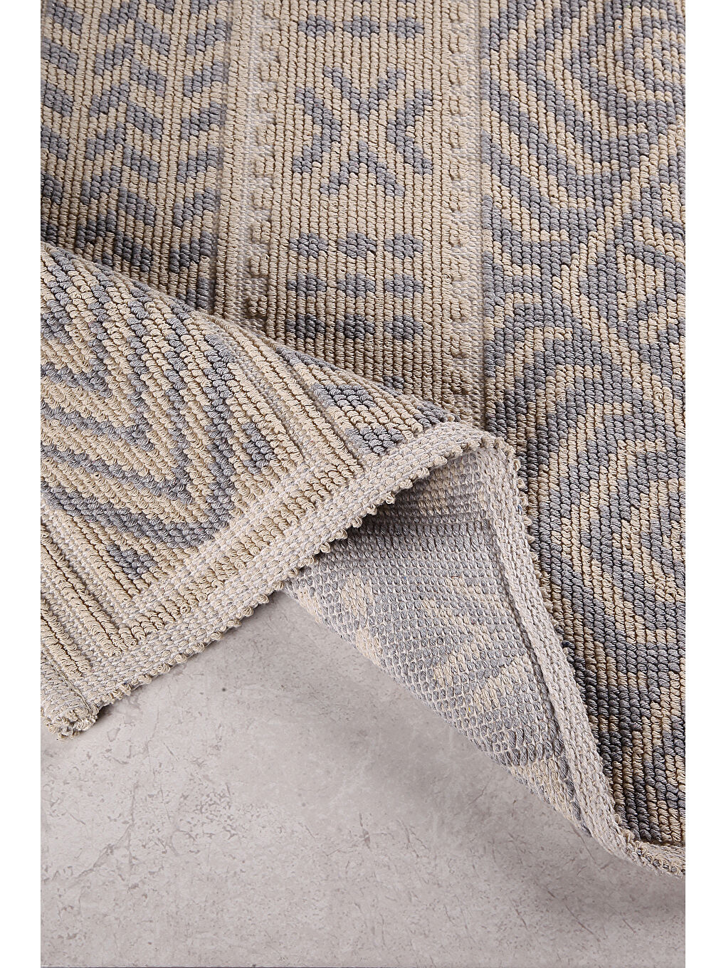 Ankara Doğal Pamuklu 2'li Banyo Paspas Seti 60x100+50x60 cm Gri-4