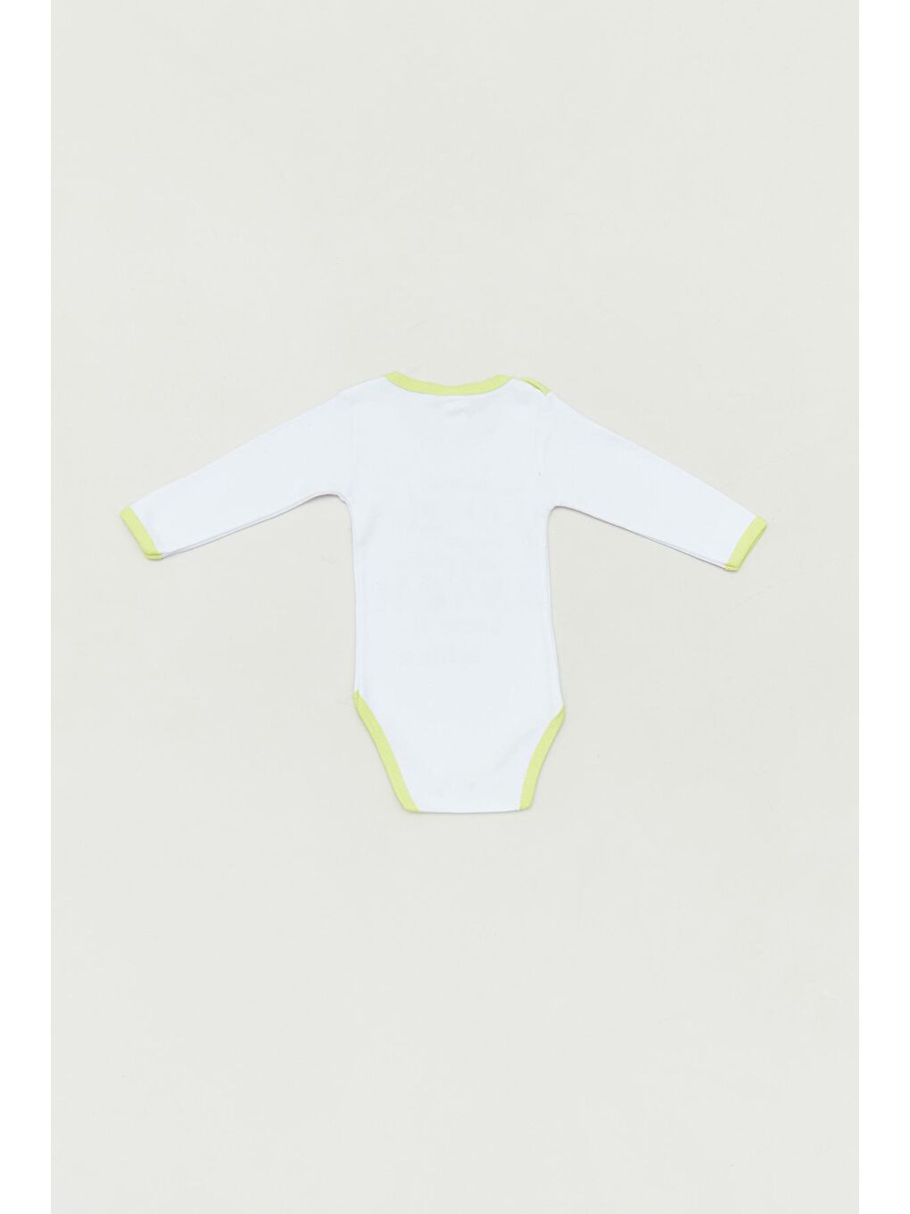 Sarı Yazı Baskılı Unisex Bebek Zıbın-2