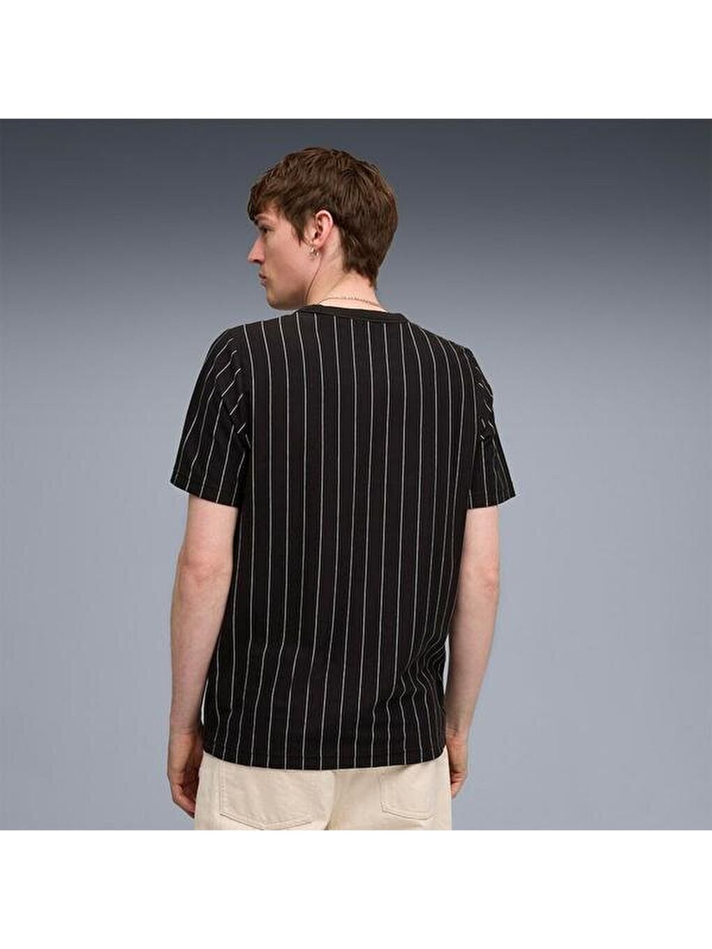 Class Striped Erkek Siyah Tişört-1