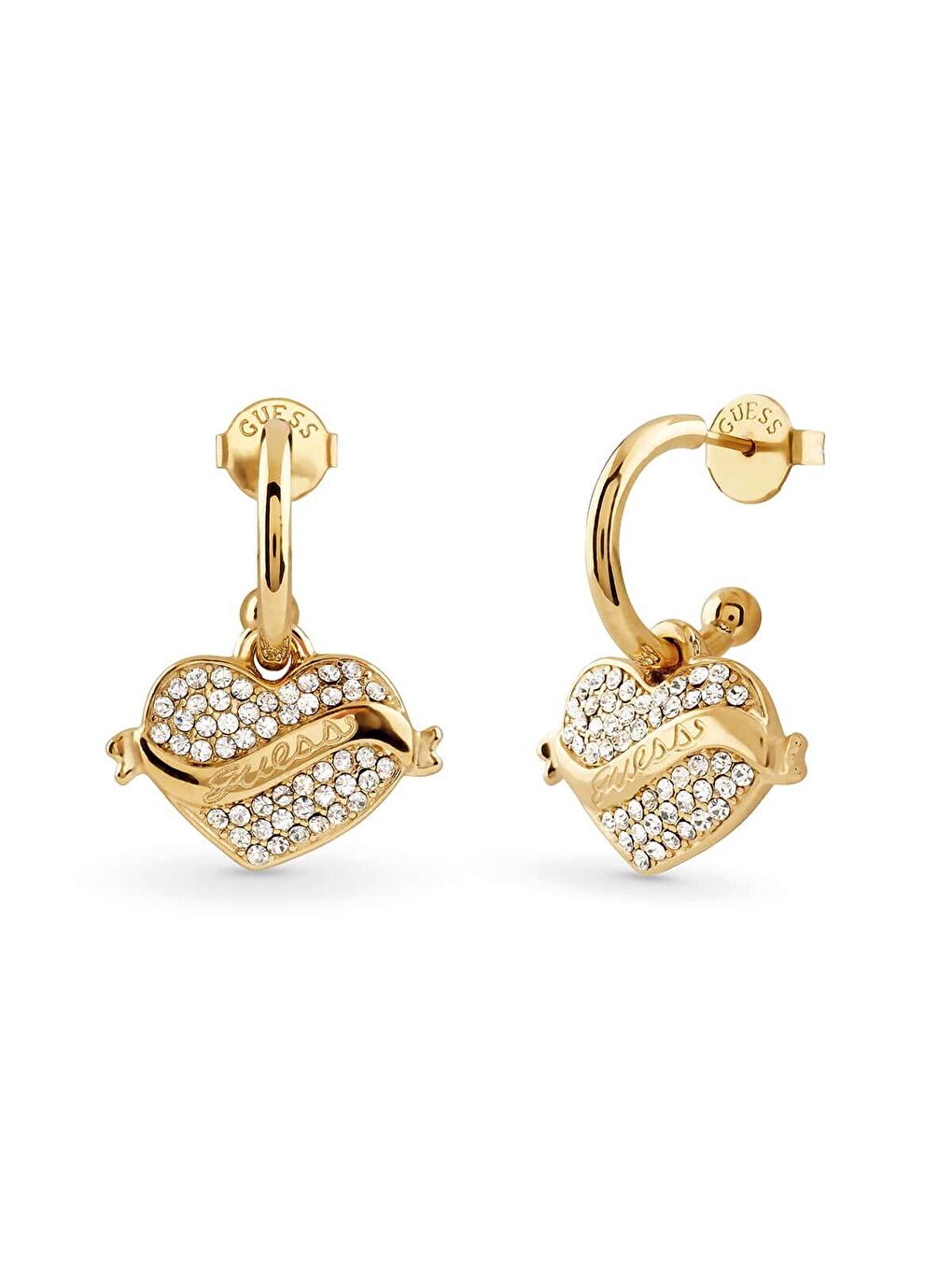 Sarı JGUJUBE05477JWYGTU Kalpli Kadın Küpe