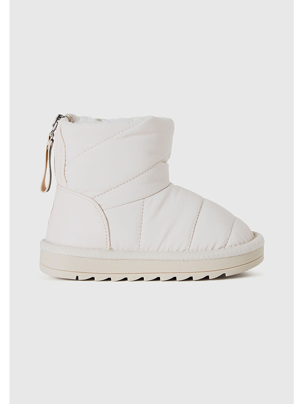 Kız Çocuk Toz Pembe Fermuarlı Sentetik Kürk Astarlı Kauçuk Tabanlı Bilek Boy Bot