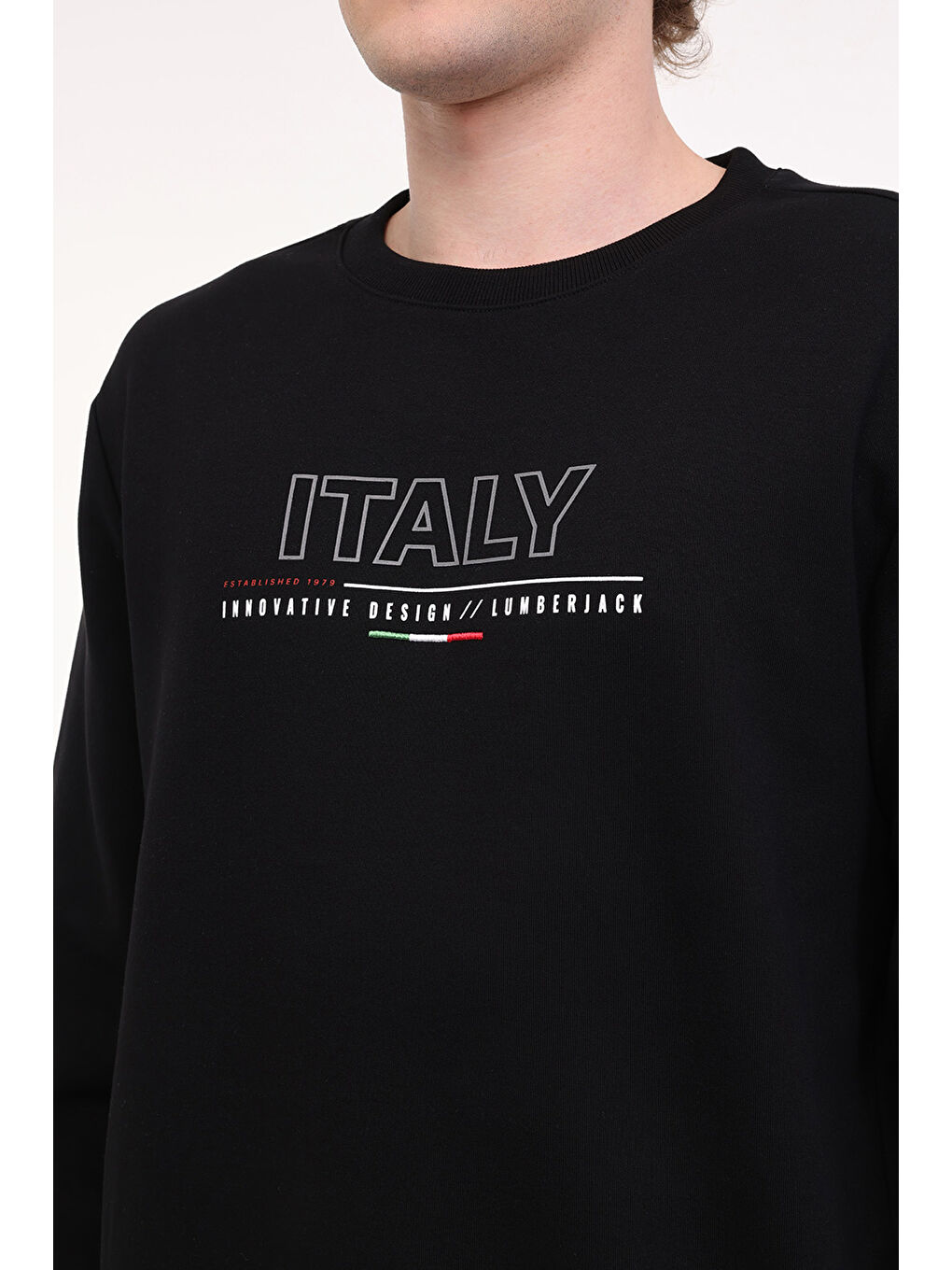 ML RENATO 16ITL413 5FX Siyah Erkek Sweatshirt-3