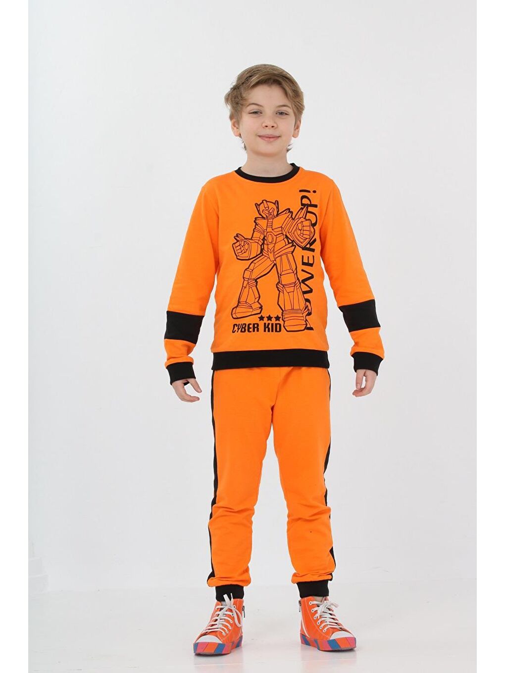 Cyber Kid Turuncu Erkek Çocuk Eşofman Takım LP-23WIN-060