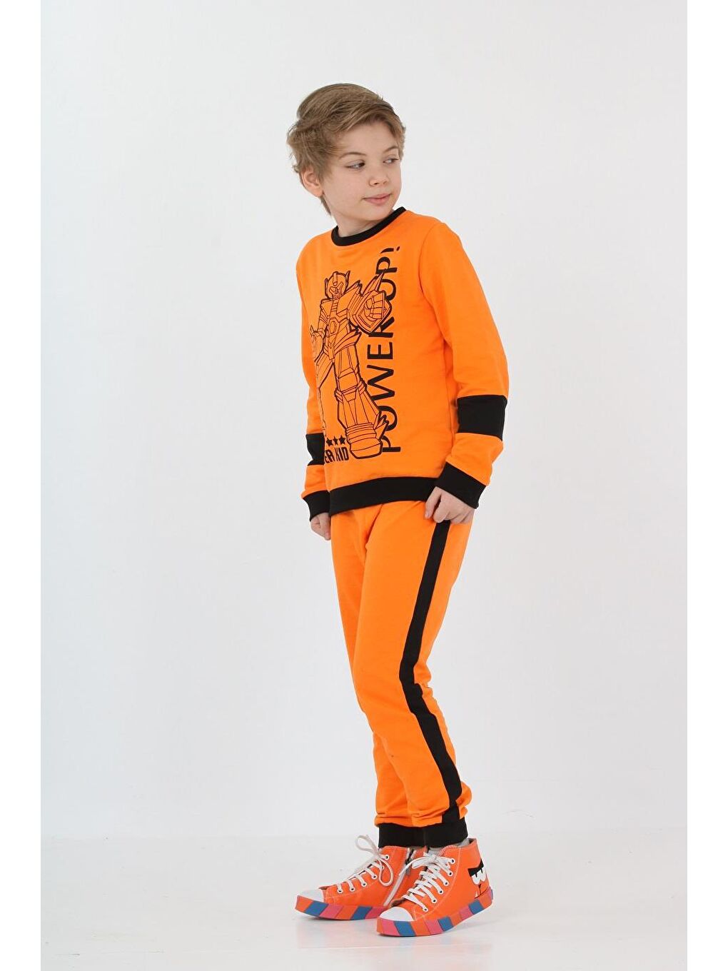 Cyber Kid Turuncu Erkek Çocuk Eşofman Takım LP-23WIN-060-3