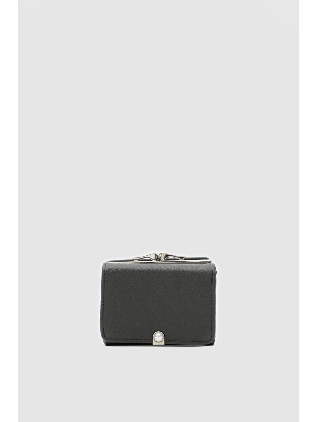 Daisy İncili Burslu Cüzdan Siyah