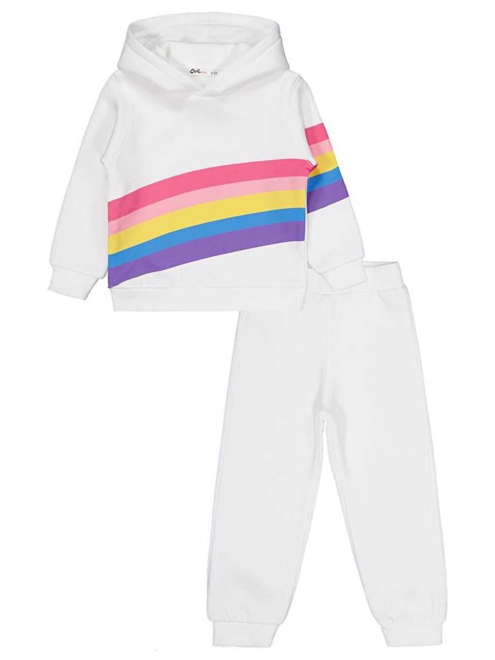 Ekru Girls Baskılı 2-5 Yaş Eşofman Takımı-2