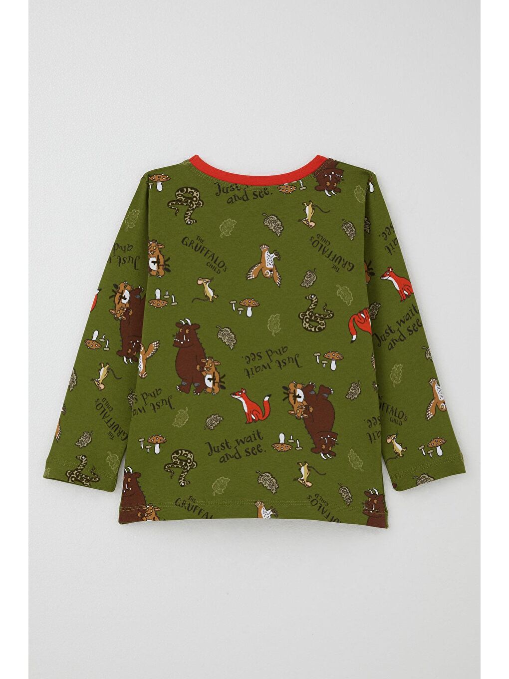 Erkek Bebek Pijama Takımı The Gruffalo Desenli Haki Yeşil (9 Ay-3 Yaş)-3