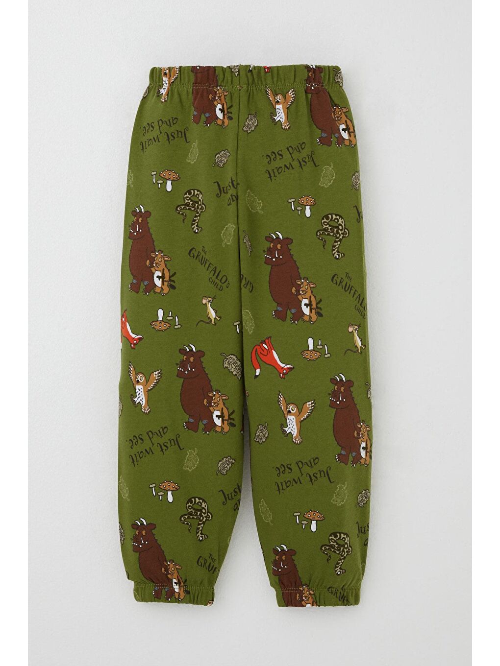 Erkek Bebek Pijama Takımı The Gruffalo Desenli Haki Yeşil (9 Ay-3 Yaş)-4