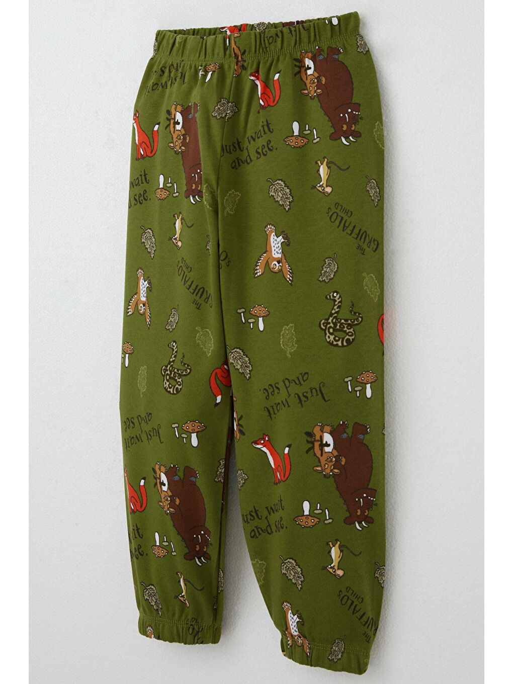 Erkek Bebek Pijama Takımı The Gruffalo Desenli Haki Yeşil (9 Ay-3 Yaş)-6