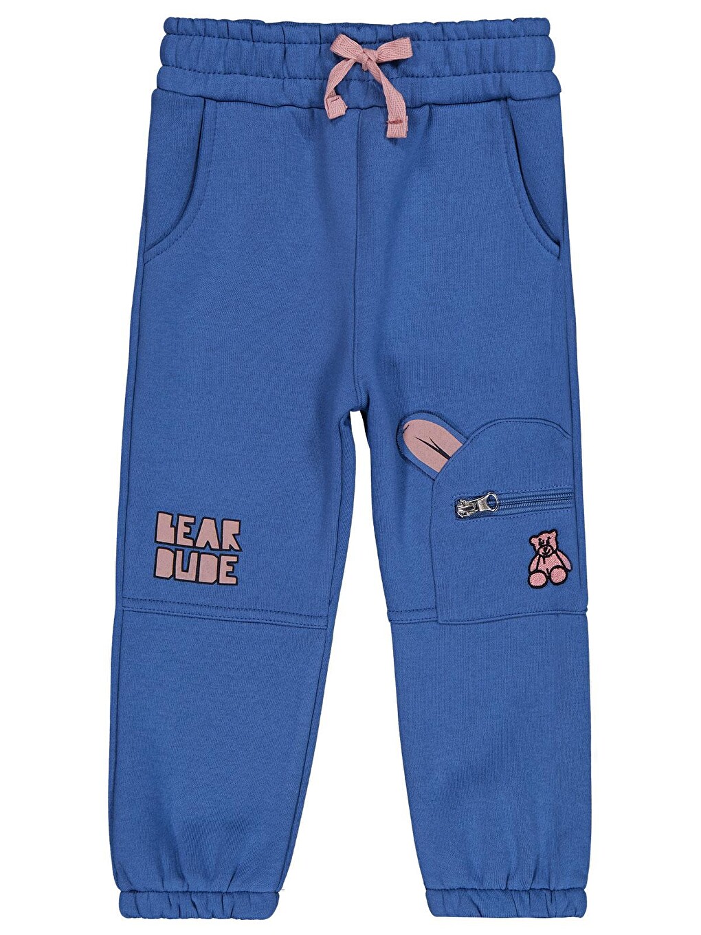 İndigo Boys Bear Bubefermuarlı Kargo Cep 2-5 Yaş Eşofman Altı - Mavi