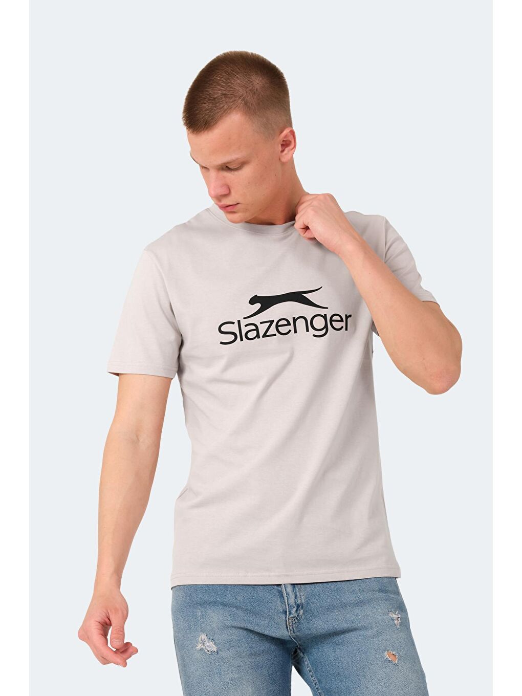 SLAZENGER Taş VEERA Erkek Tişört Taş Gri - 2