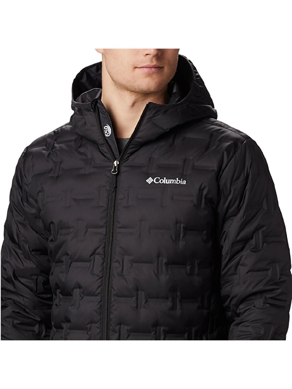 Columbia Siyah Delta Ridge Down Hooded Erkek Kaz Tüyü Mont WO6610 - 4