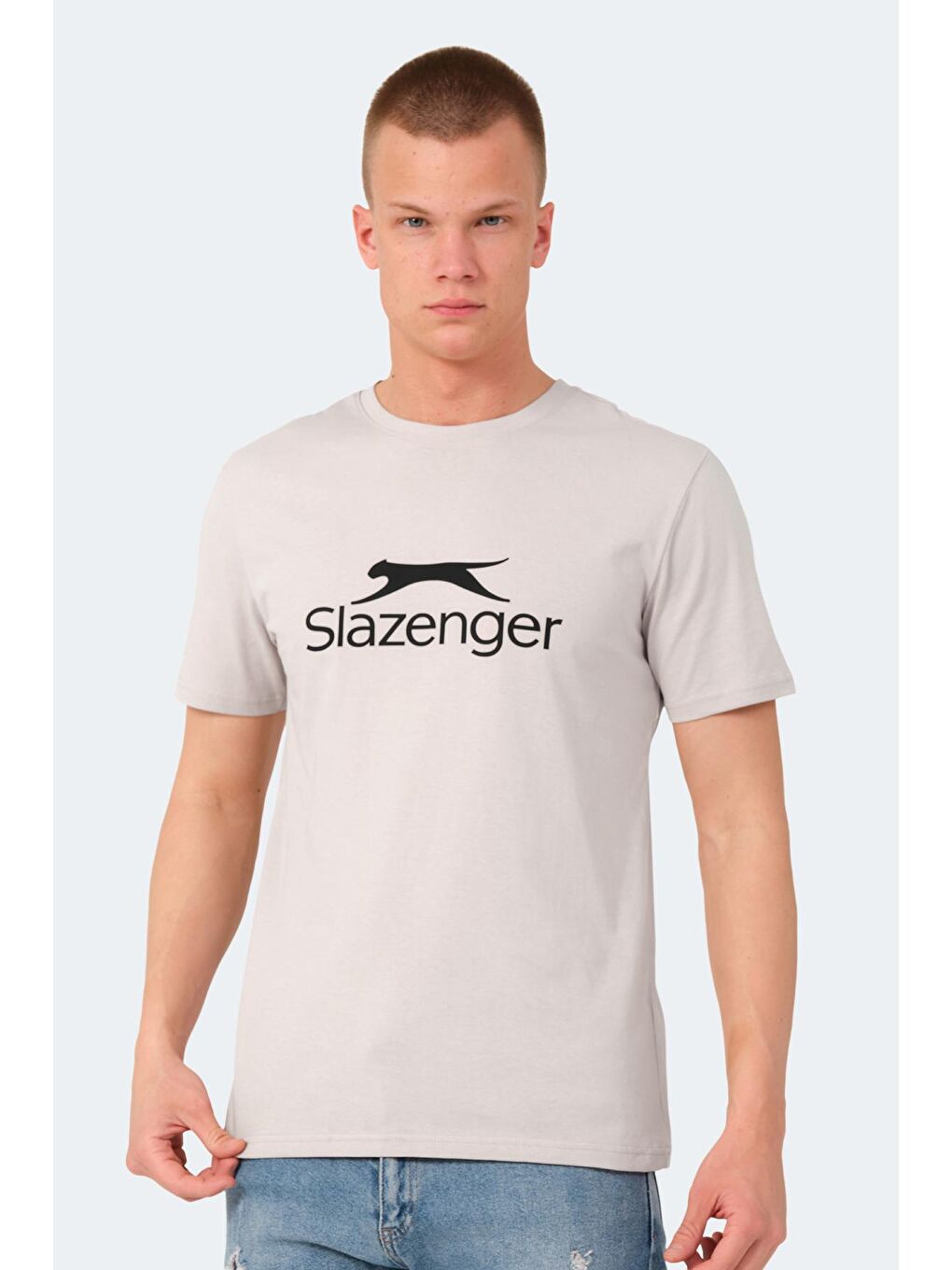 SLAZENGER Taş VEERA Erkek Tişört Taş Gri - 4