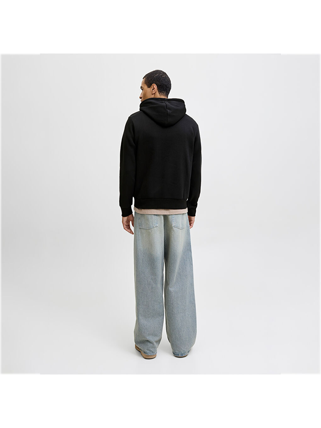 Makoto Erkek Siyah Kapüşonlu Sweatshirt-2