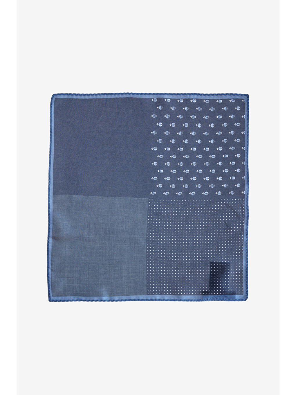 Erkek Lacivert-Mavi Desenli Mendil-1