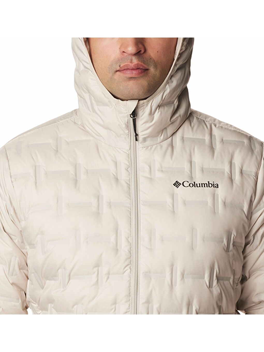 Columbia Ekru Delta Ridge Down Hooded Erkek Kaz Tüyü Mont WO6610 - 5