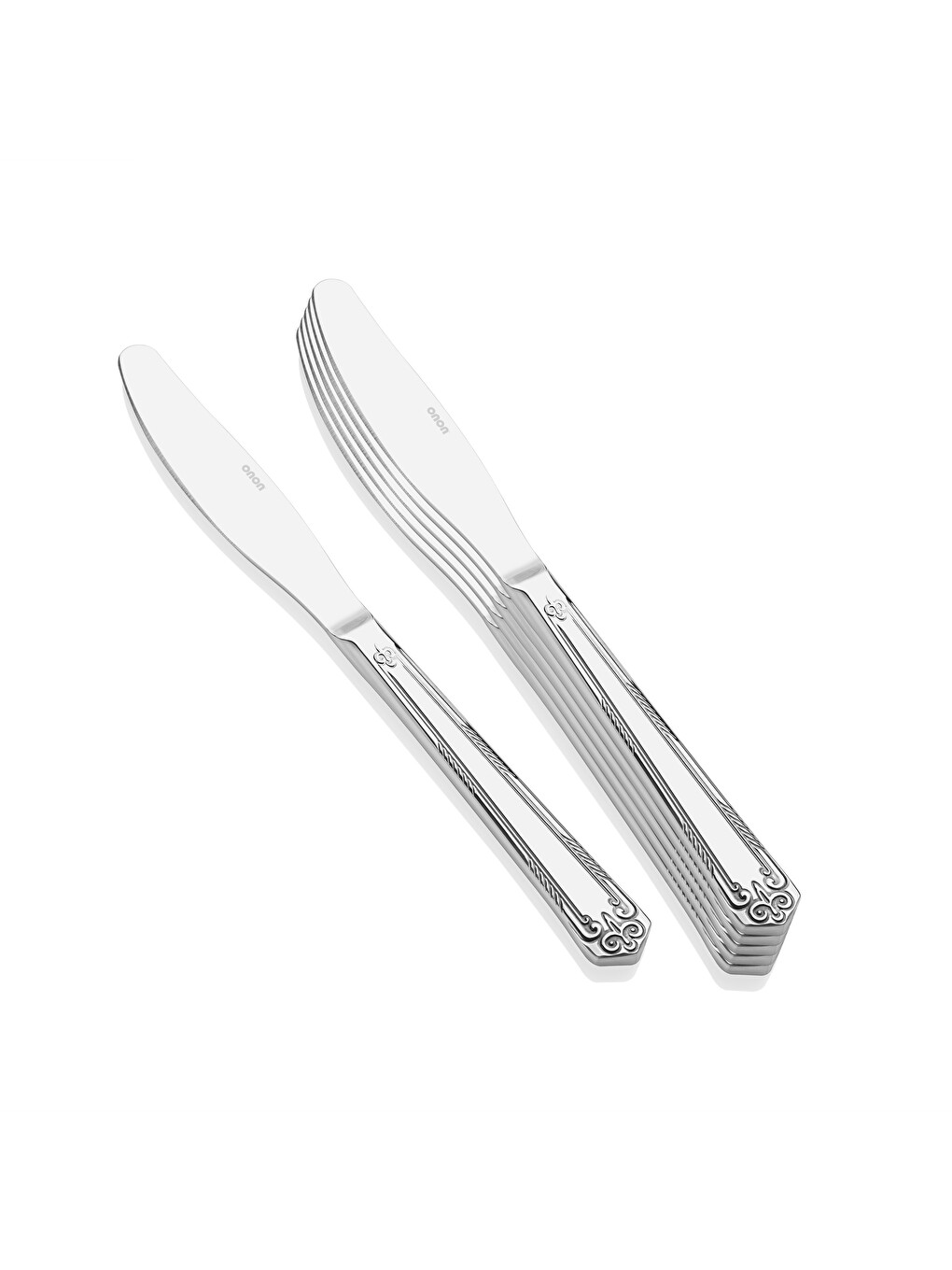 Gri Çırağan Yemek Bıçak 6'lı 18/10