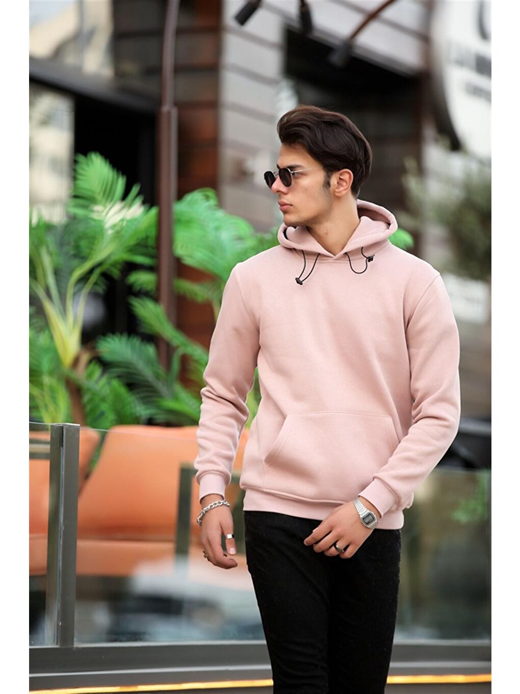 Miron Pembe Basic Sweatshirt Regular Fit-Pembe