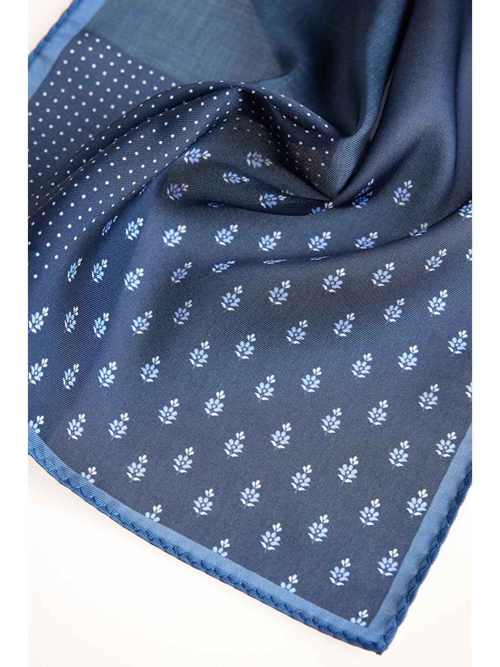 Erkek Lacivert-Mavi Desenli Mendil-2