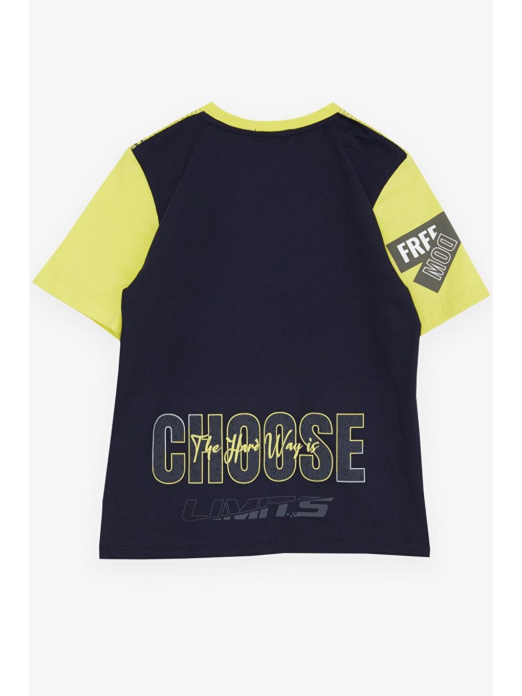 Erkek Çocuk Tişört Yazı Baskılı Armalı Sarı (9-16 Yaş)-1