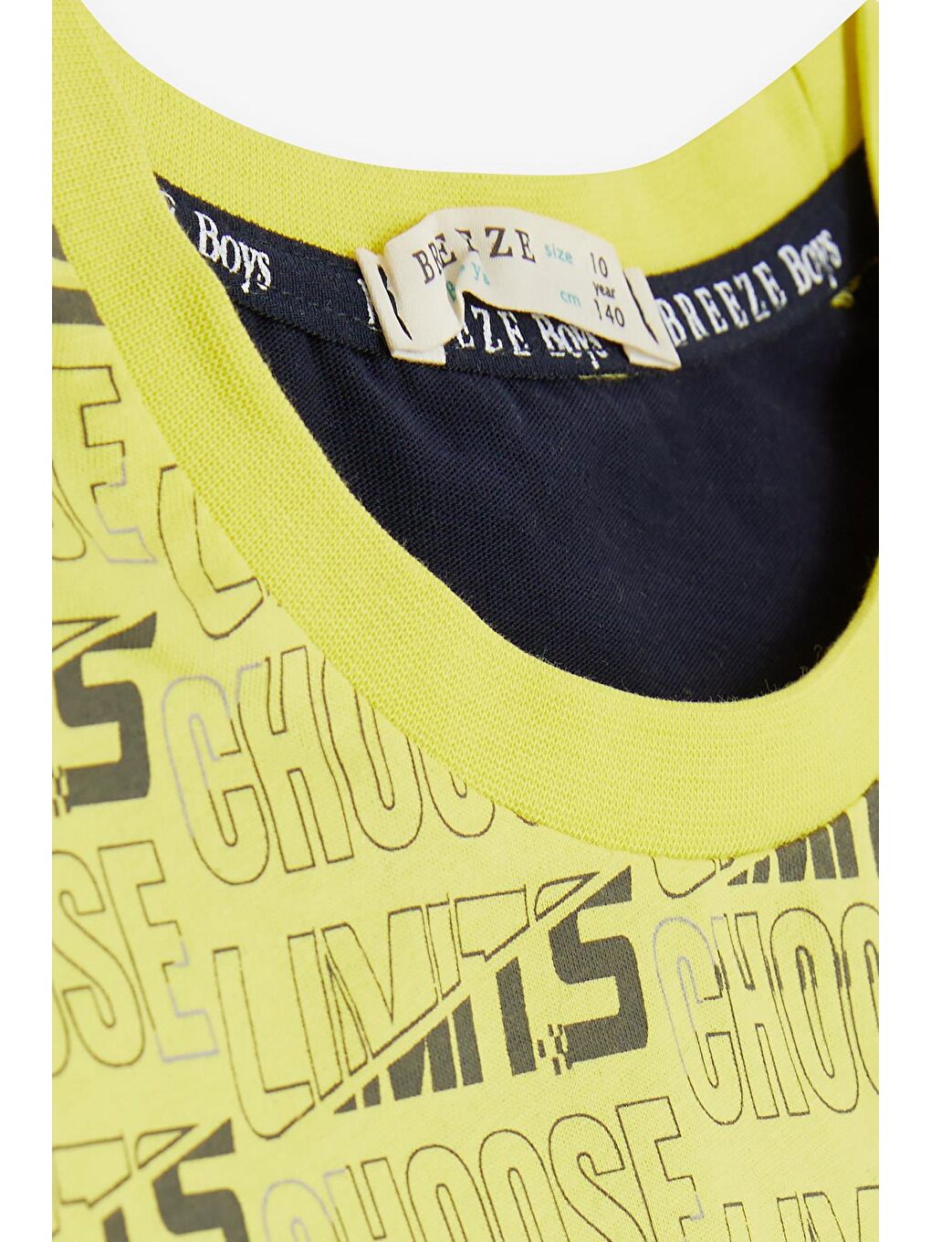 Erkek Çocuk Tişört Yazı Baskılı Armalı Sarı (9-16 Yaş)-2