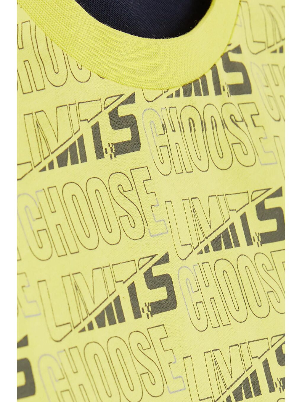 Erkek Çocuk Tişört Yazı Baskılı Armalı Sarı (9-16 Yaş)-3