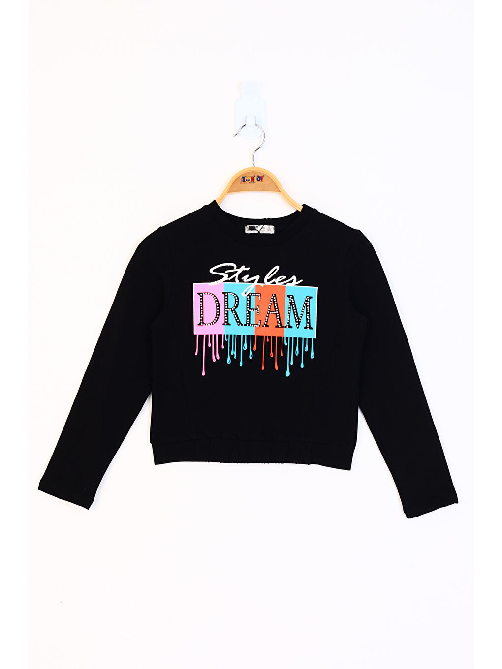 Siyah Kız Çocuk Dream Baskılı Tişört