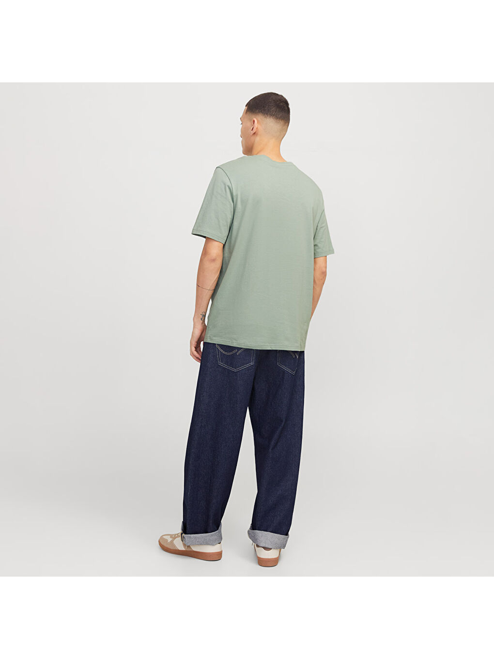 Colton Crew Neck Erkek Yeşil Yuvarlak Yaka Tişört-4