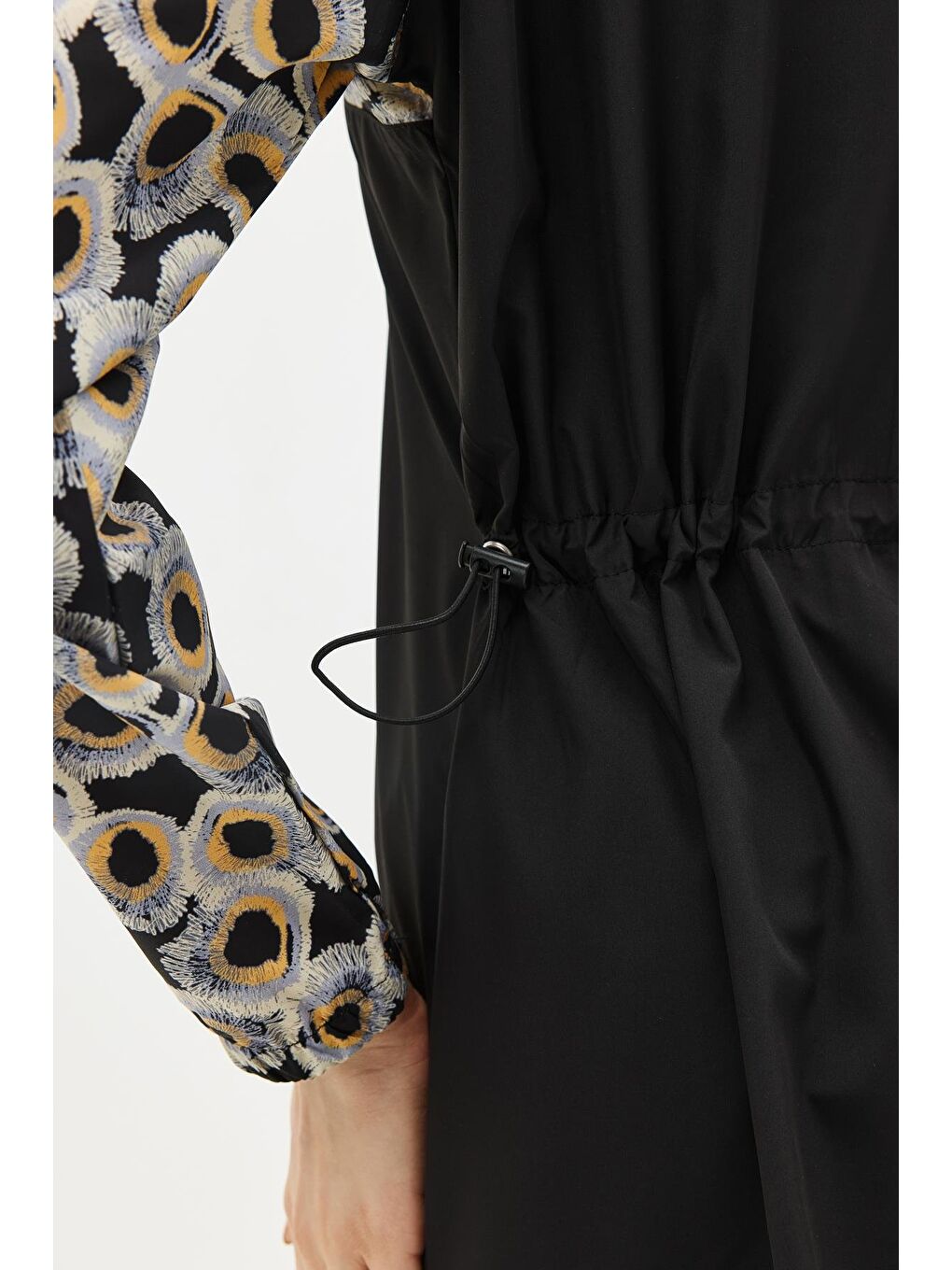 Paraşüt Kumaş 4’Lü Tesettür Mayo 6168 Siyah-5