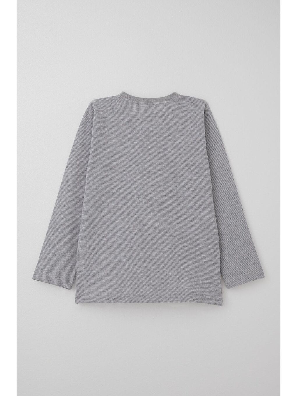 Erkek Çocuk Pijama Takımı Verev Çizgi Desenli Açık Gri (4 Yaş)-3