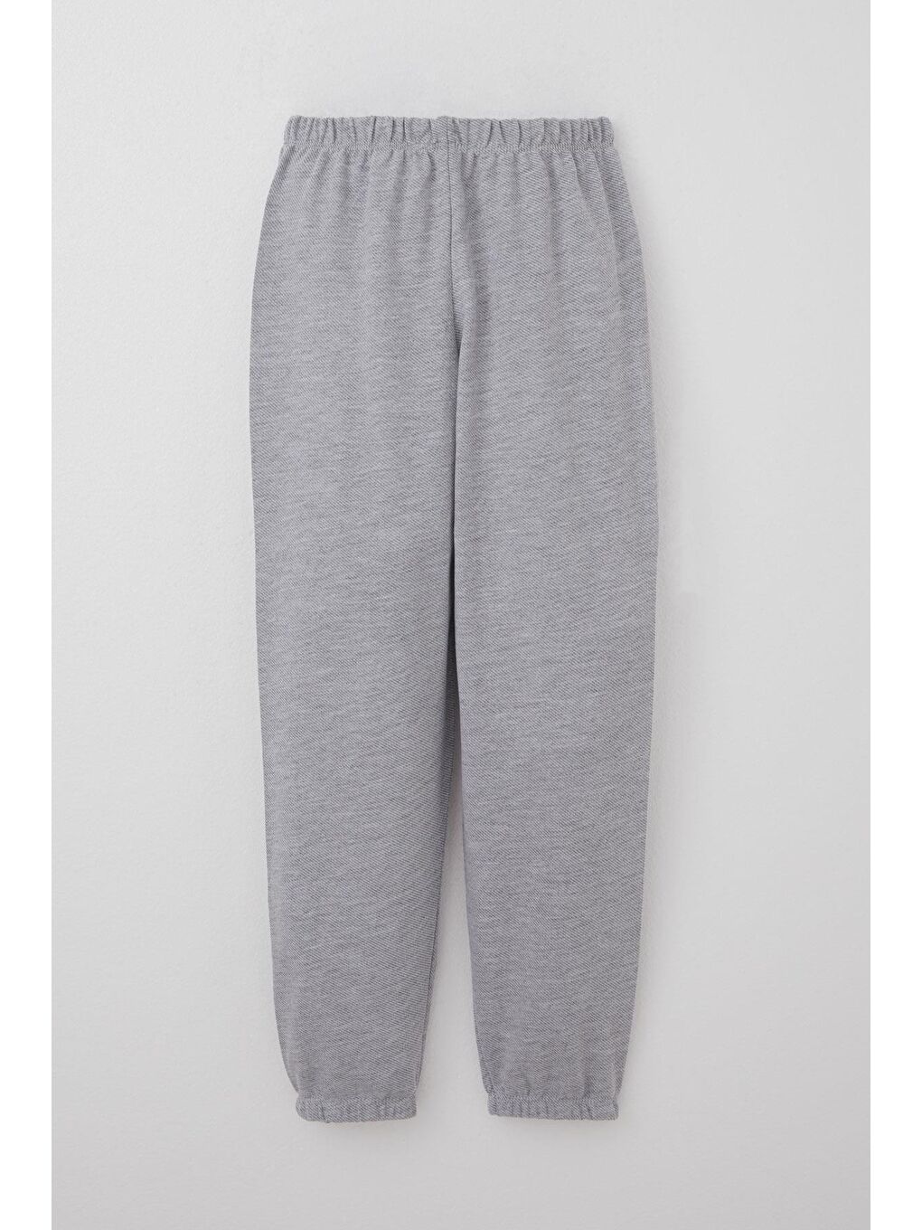 Erkek Çocuk Pijama Takımı Verev Çizgi Desenli Açık Gri (4 Yaş)-4