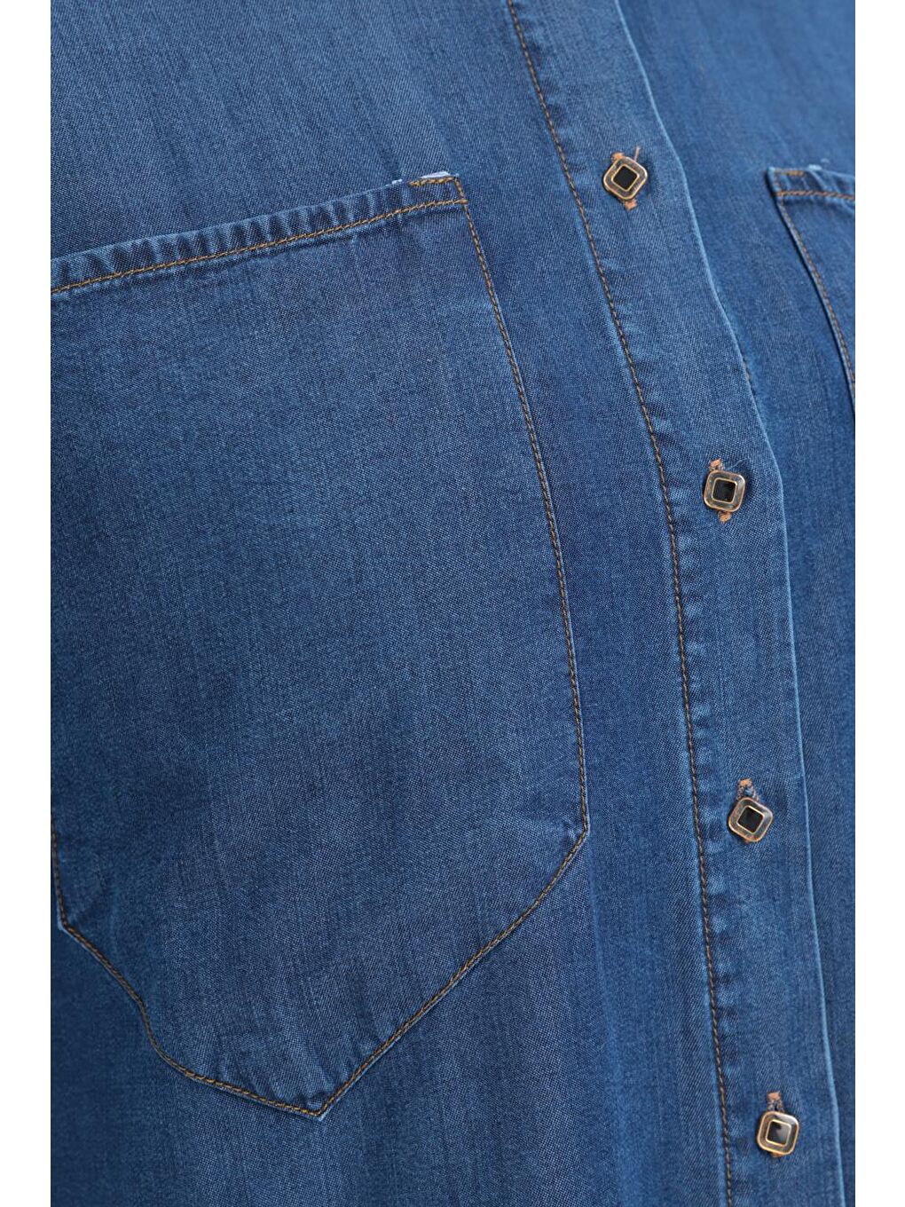 Koyu Mavi-Büyük Cepli Denim Pantolonlu Takım-5