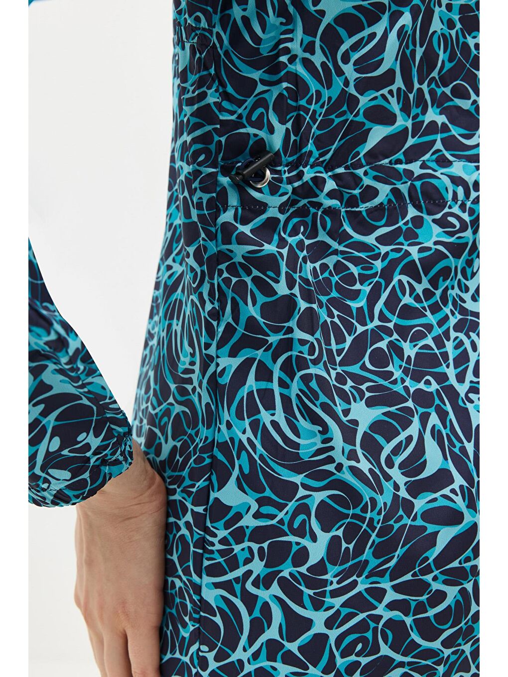 Paraşüt Kumaş 3’Lü Tesettür Mayo 6039 Lacivert-9