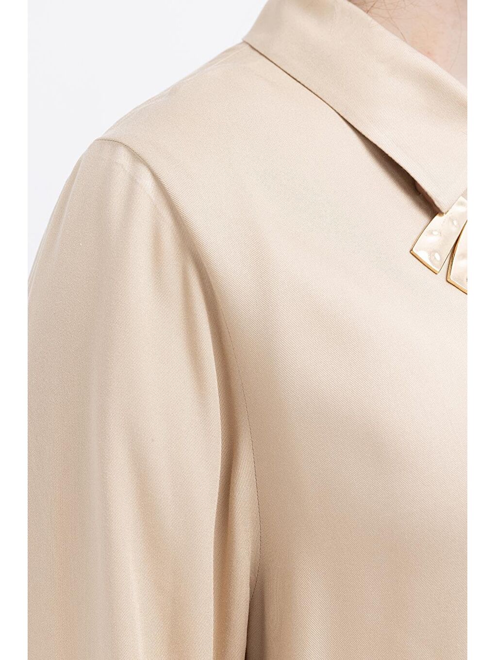 Bej-Cep Detaylı Büyük Beden Pantolonlu Takım-5