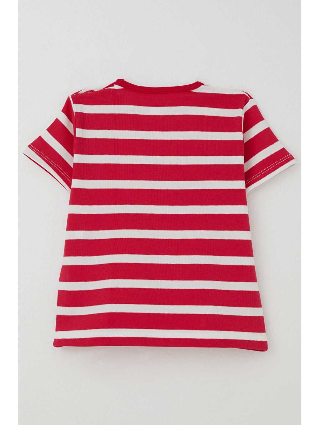 Kız Çocuk Tişört Patlı Çizgili Fuşya (1-4 Yaş)-1