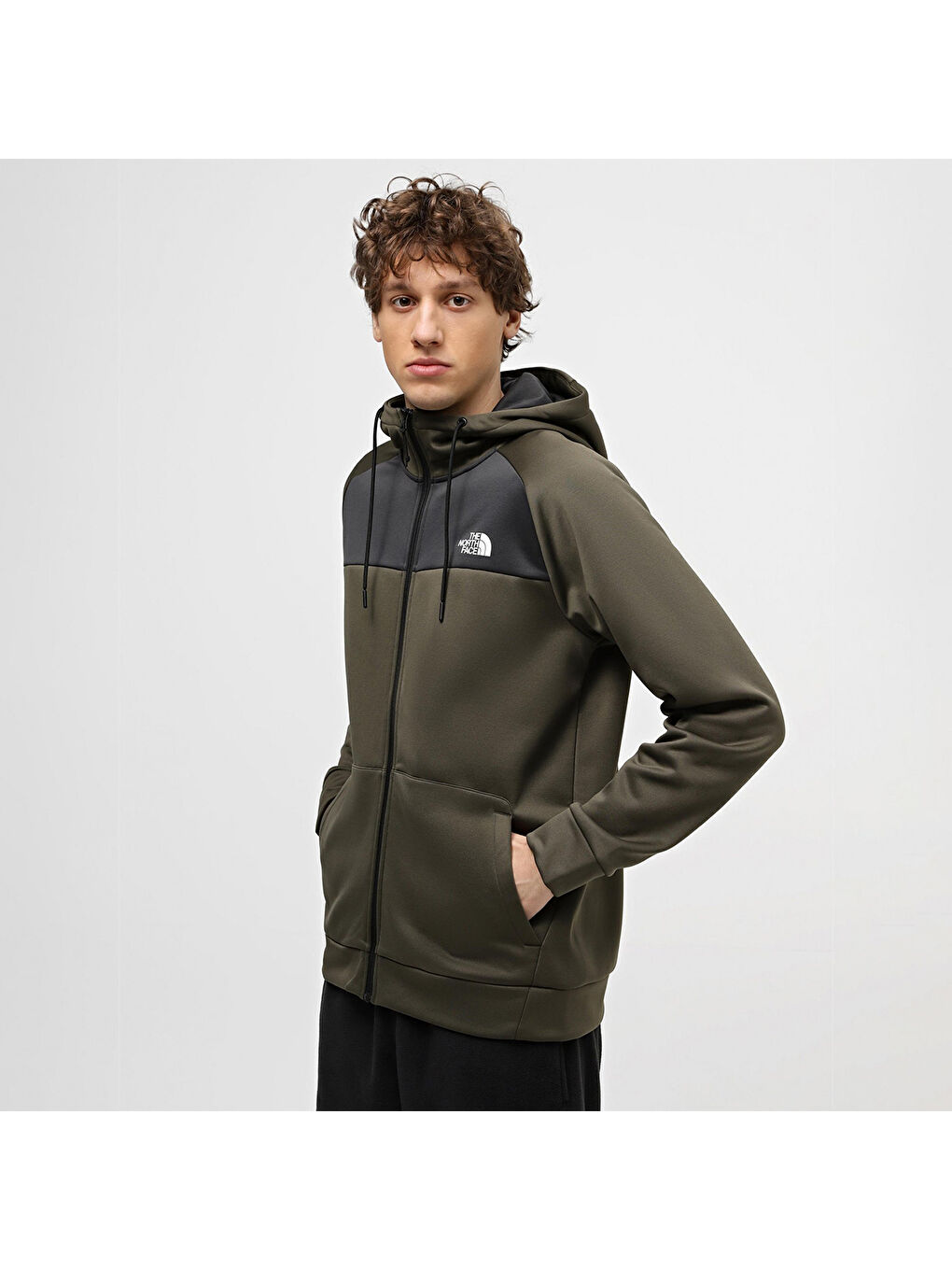 The North Face Reaxion Erkek Haki Kapüşonlu Hoodie