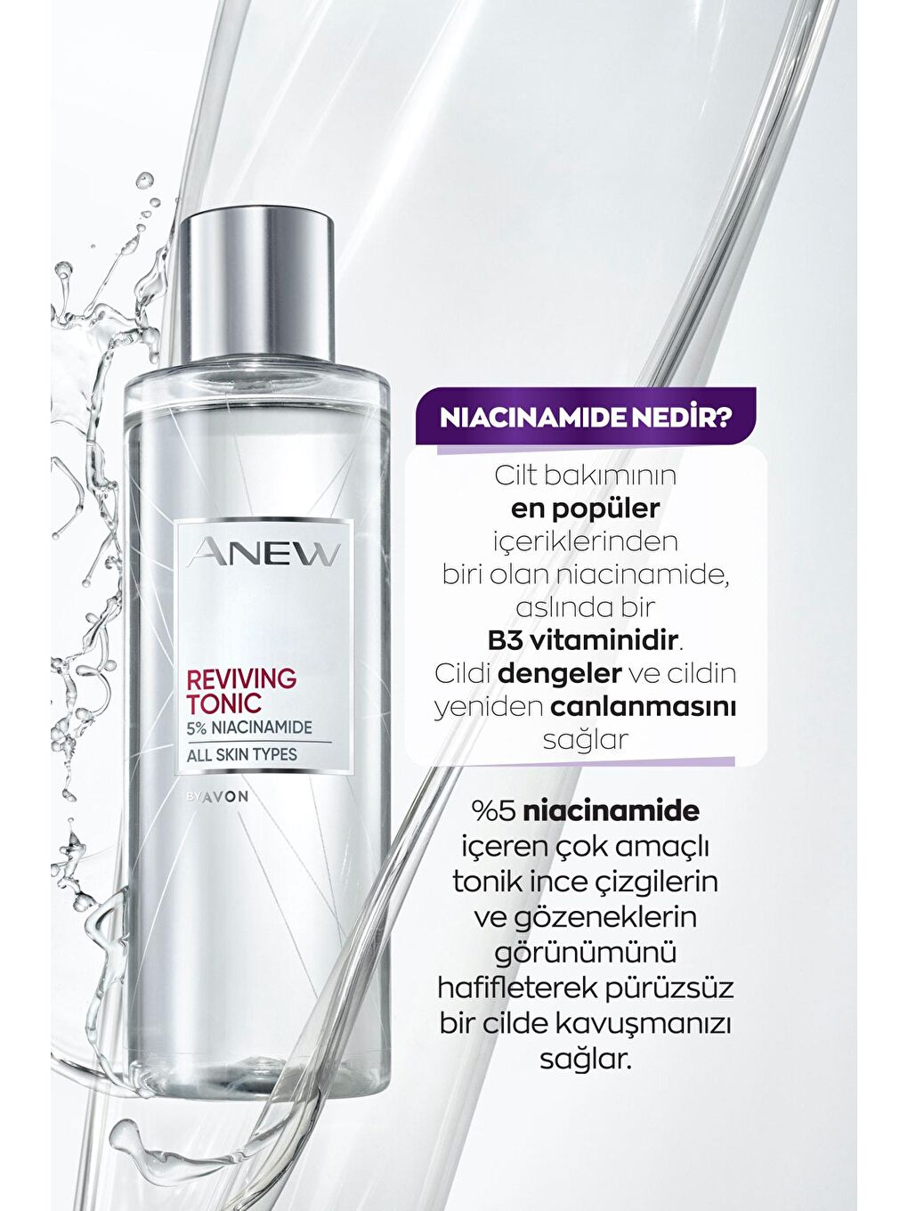 AVON Renksiz Anew Niacinamide Tonik 200 Ml. İkili Set - 2