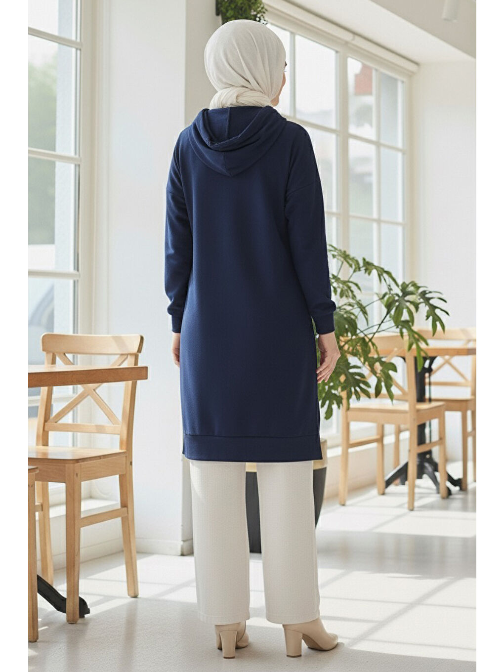 Armalı Vortex Yırtmaçlı Tunik Lacivert - 27984-LACIVERT-2