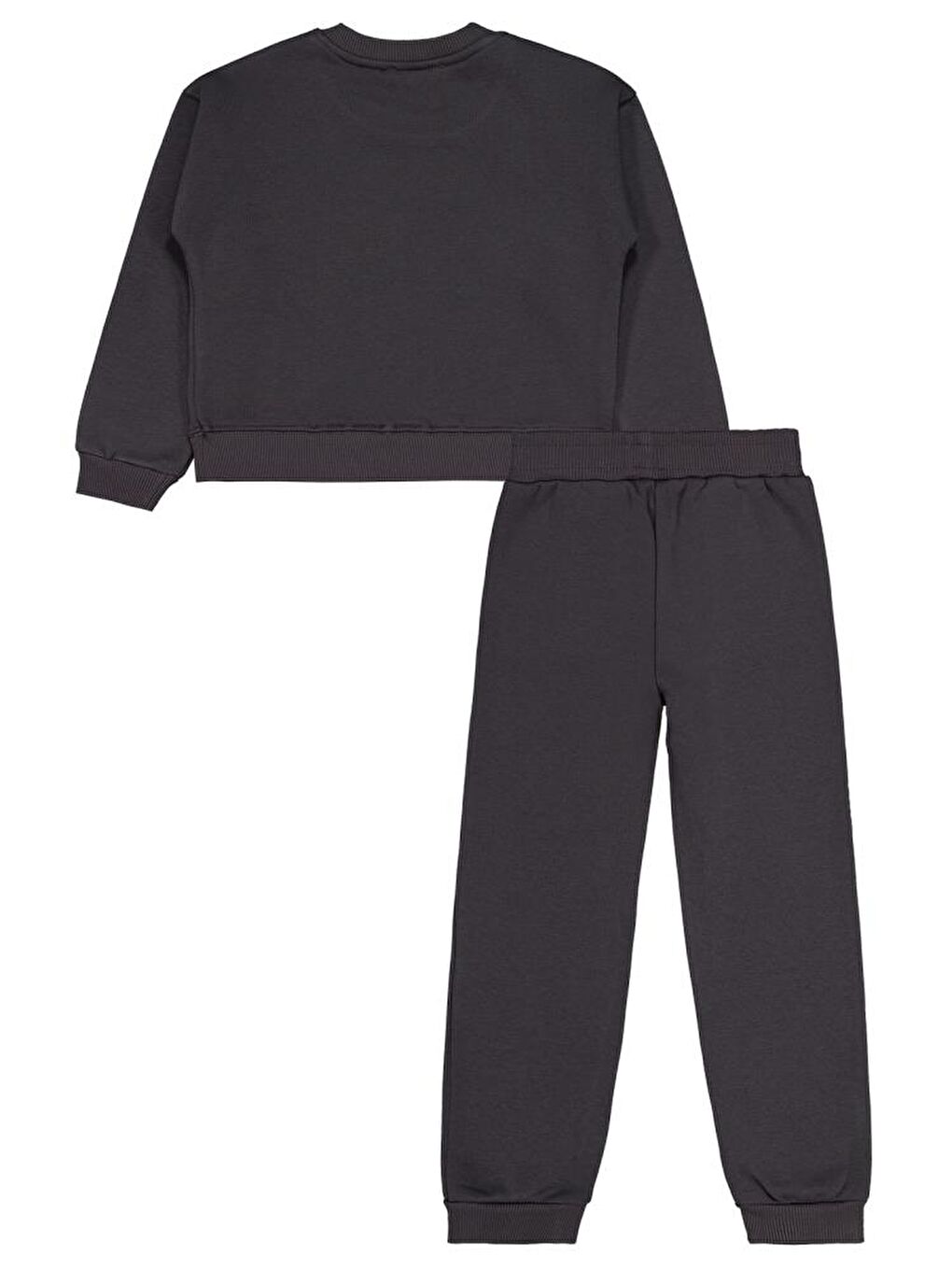 Antrasit Girls Star Baskılı 6-9 Yaş Eşofman Takımı-1